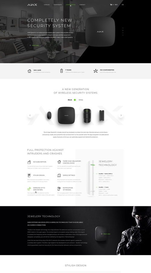 Multilingual Online Store For "Ajax Wireless Security Systems" screenshot 2